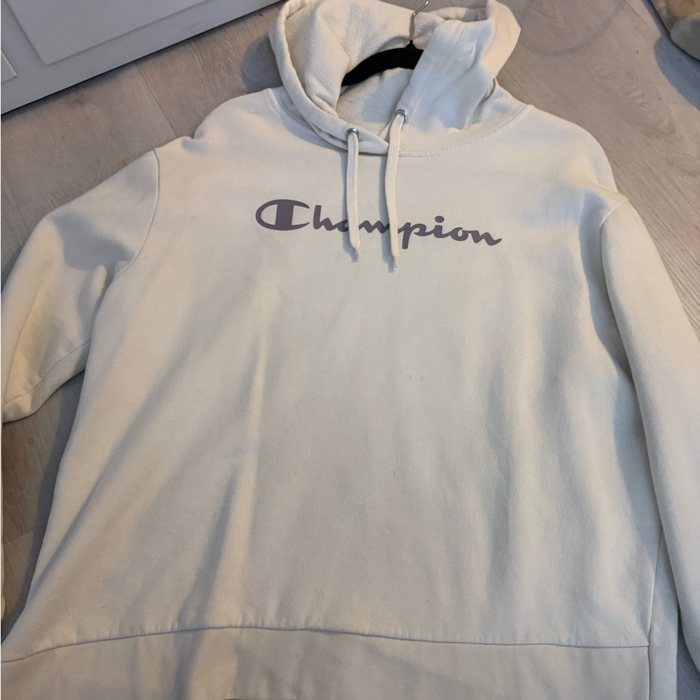 Champion Men's Off-White Hoodie
